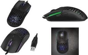 LogiLink optisk spelmus, trådbunden, svart USB-A-anslutning, 5 standardknappar + rullhjul, - 1 st (ID0208)