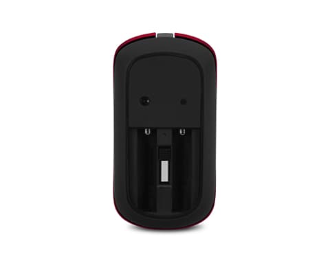 Acer Slim Optical Mouse - AMR, Molempikätinen, Optinen, Langaton RF, 1000 DPI, Punainen