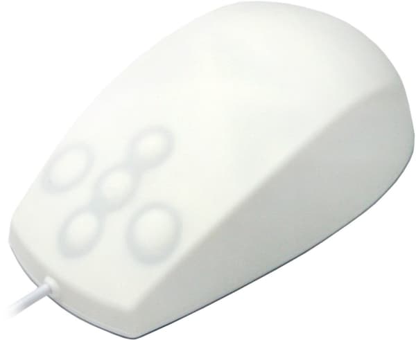 Active Key Medical medium - Mus - optisk - 5 knappar - kabelansluten - USB - vit