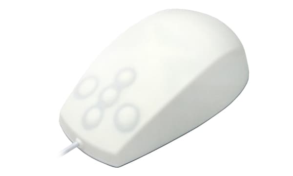 Active Key Medical medium - Mus - optisk - 5 knapper - kablet - USB - hvit
