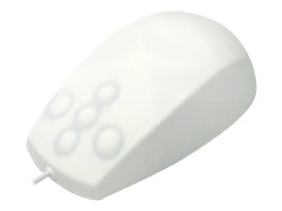 Active Key Medical medium - Mus - optisk - 5 knapper - kablet - USB - hvit Hvit