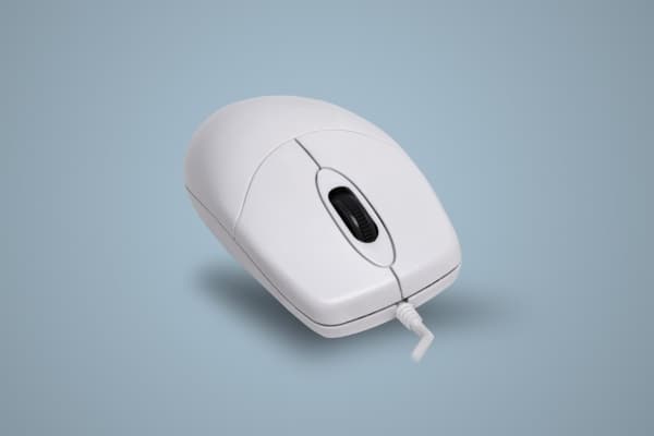 Active Key AK-PMJ1 - Mus - tvättbar - höger- och vänsterhänta - optisk - 2 knappar - kabelansluten - USB 2.0 - vit