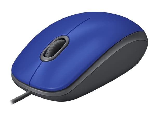 Logitech M110 Silent - Mus - høyre- og venstrehåndet - optisk - 3 knapper - kablet - USB-A - mellomgrå