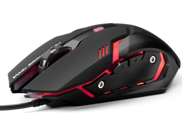 Snakebyte SB913662, Ambidextrous, Optisk, USB Type-A, 2400 DPI, Svart