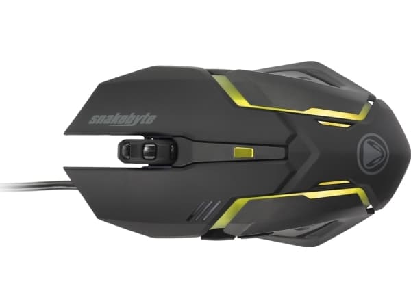 Snakebyte SB909672, högerhand, Optisk, USB Type-A, 2400 DPI, 2000 fps, Svart