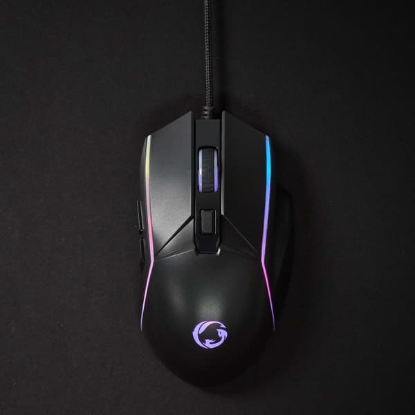 Nedis Gaming Mus | Trådbundet | 800 / 1200 / 2400 / 3200 / 4800 / 7200 dpi | Justerbar DPI | Antal knappar: 6 | Högerhänt | 1.50 m | LED