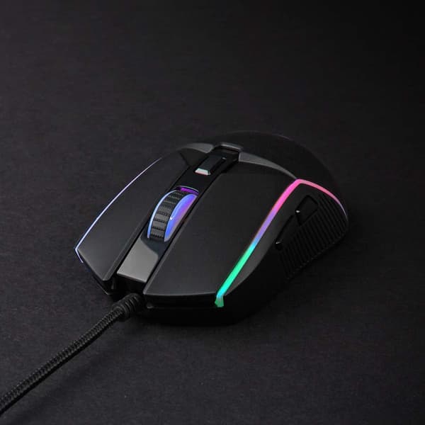 Nedis Gaming Mus | Trådbundet | 800 / 1200 / 2400 / 3200 / 4800 / 7200 dpi | Justerbar DPI | Antal knappar: 6 | Högerhänt | 1.50 m | LED