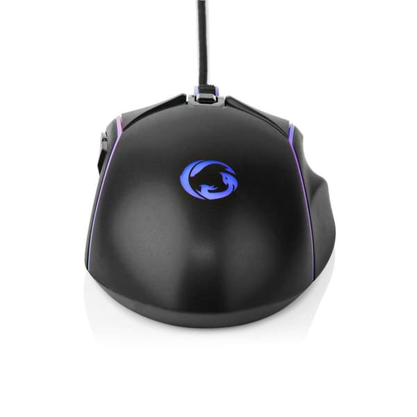 Nedis Gaming Mus | Trådbundet | 800 / 1200 / 2400 / 3200 / 4800 / 7200 dpi | Justerbar DPI | Antal knappar: 6 | Högerhänt | 1.50 m | LED