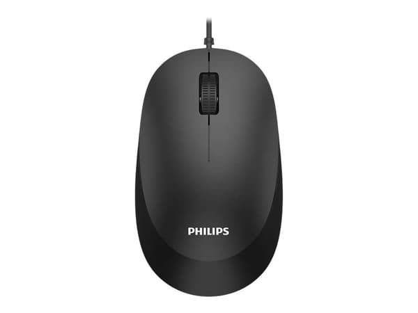 Philips 2000 Series SPK7207BL - Mus - ergonomisk - höger- och vänsterhänta - optisk - 3 knappar - kabelansluten - USB 2.0