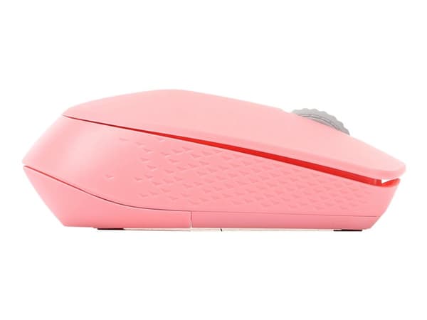 Rapoo M100 Silent, Molempikätinen, Optinen, RF Wireless + Bluetooth, 1000 DPI, Vaaleanpunainen