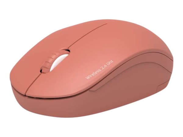 PORT Connect Collection - Mus - höger- och vänsterhänta - optisk - 3 knappar - trådlös - 2.4 GHz - USB / USB-C trådlös mottagare - terrakotta Röd