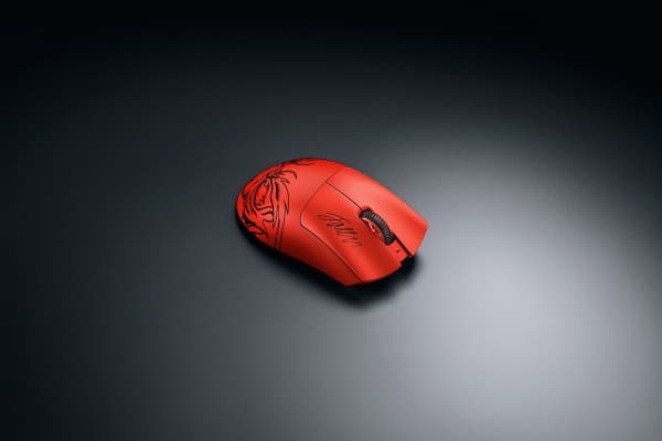 Razer DeathAdder V3 Pro Faker Edition, Oikeakätinen, Optinen, RF Wireless + USB Type-C, 30000 DPI, Punainen
