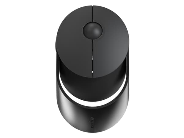 Rapoo Ralemo Air 1 - Mus - multi-mode - optisk - 3 knappar - trådlös - Bluetooth 3.0, Bluetooth 5.0, 2.4 GHz - trådlös USB-mottagare - svart