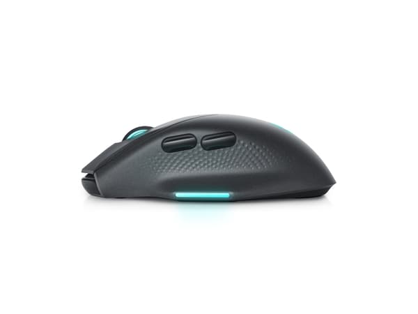 Alienware AW620M - Mus - högerhänt - optisk - 7 knappar - trådlös, kabelansluten - USB, 2.4 GHz - Dark Side of the Moon - detaljhandel - låda
