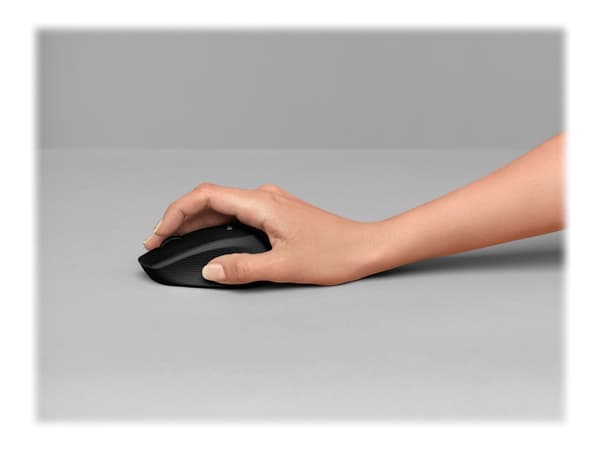 Logitech M330 SILENT PLUS - Mus - høyrehendt - optisk - 3 knapper - trådløs - 2.4 GHz - USB trådløs mottaker - svart