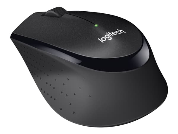 Logitech M330 SILENT PLUS - Mus - høyrehendt - optisk - 3 knapper - trådløs - 2.4 GHz - USB trådløs mottaker - svart