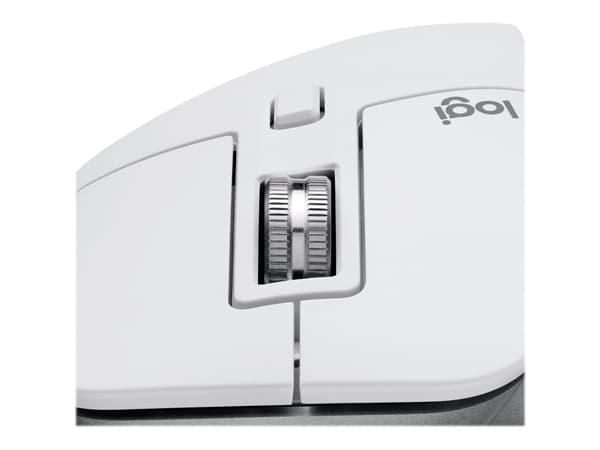 Logitech MX Master 3S Performance Wireless Mouse - Mus - ergonomisk - optisk - trådløs - Bluetooth, 2.4 GHz - Logitech Logi Bolt USB-mottaker - pale