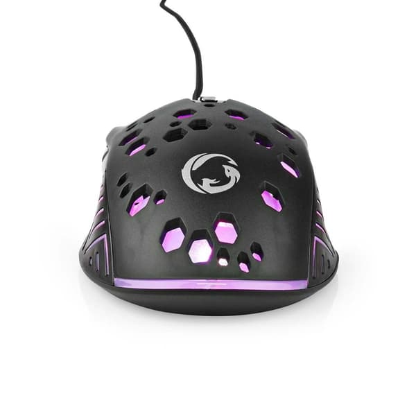 Nedis Gaming Mus | Trådbundet | 800 / 1200 / 2400 / 3200 / 4800 / 7200 dpi | Justerbar DPI | Antal knappar: 7 | Programmerbara knappar | Högerhänt | 1