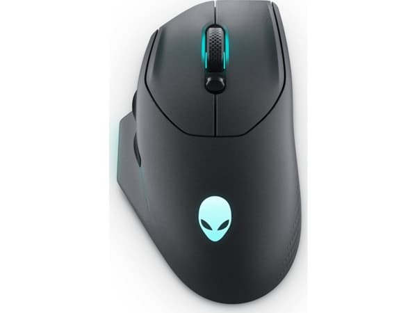 Alienware AW620M - Hiiri - oikeakätinen - optinen - 7 painiketta - langaton, langallinen - USB, 2,4 GHz - Dark Side of the Moon - vähittäismyyntipakk