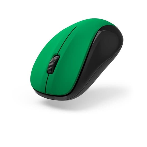 Hama Optical Dr. Mus med 3 knappar MW-300 V2 Silent USB-mottagare Gr Svart, Grön