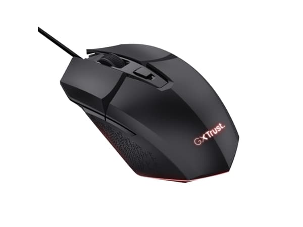 Trust GXT 109 FELOX - Mus - med belysning, gaming - 6 knappar - kabelansluten - USB - svart