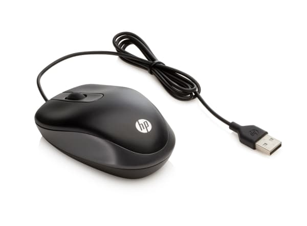 HP Travel - Mus - höger- och vänsterhänta - 2 knappar - kabelansluten - USB