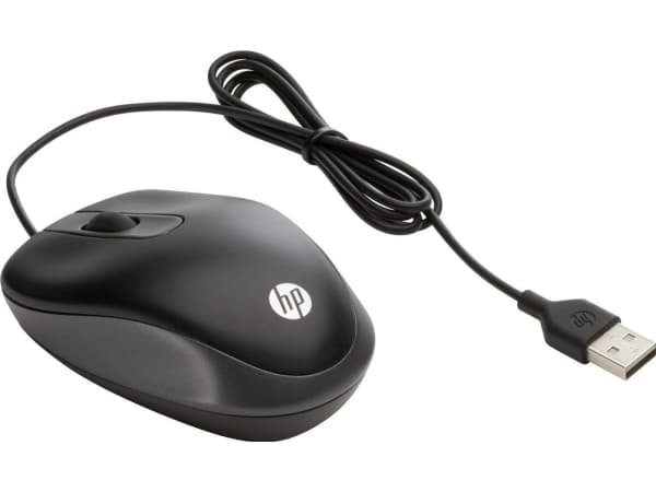 HP Travel - Mus - höger- och vänsterhänta - 2 knappar - kabelansluten - USB