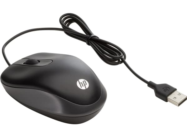 HP Travel - Mus - höger- och vänsterhänta - 2 knappar - kabelansluten - USB