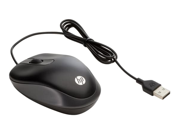 HP Travel - Mus - höger- och vänsterhänta - 2 knappar - kabelansluten - USB