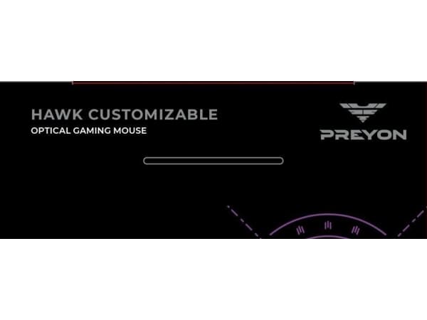 PREYON Hawk gamingmus (utbytbara delar) | 12400 DPI