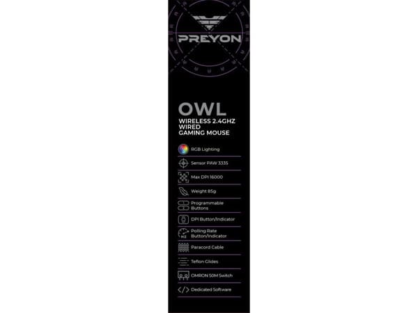 PREYON Owl Wireless Mouse (POW35B)
