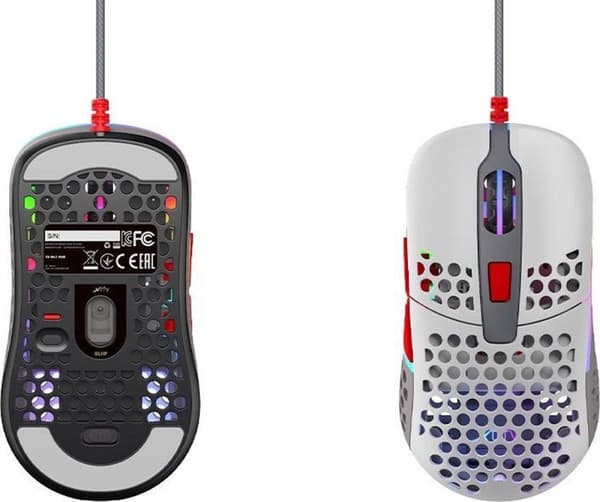 Xtrfy M42. Formfaktor: Ambidextrous. Rörelsedetekteringsteknik: Optisk, Enhetsgränssnitt: USB Typ-A, Rörelseupplösning: 16000 DPI, Knapptyp: Tryckta k