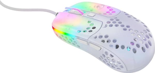 Xtrfy MZ1. Rörelsedetekteringsteknik: Optisk, Enhetsgränssnitt: USB Typ-A, Svarstid: 8 ms, Typ av knappar: Tryckta knappar, Scrolltyp: Ring, Accelerat Vit