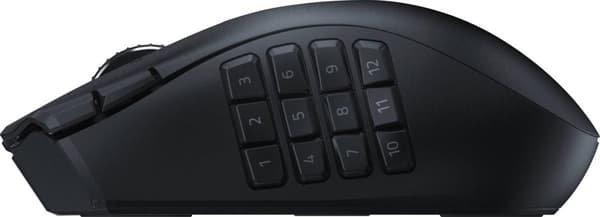 Razer Naga V2 HyperSpeed  - Mus - ergonomisk - högerhänt - optisk - 21 knappar - trådlös - Bluetooth, 2,4 GHz - trådlös mottagare (USB) (RZ01-03600100
