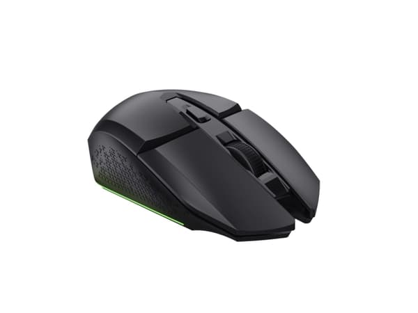 Trust GXT 110 FELOX - Mus - med belysning - 6 knappar - trådlös - trådlös USB-mottagare - booster black