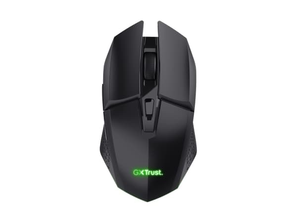 Trust GXT 110 FELOX - Mus - med belysning - 6 knappar - trådlös - trådlös USB-mottagare - booster black