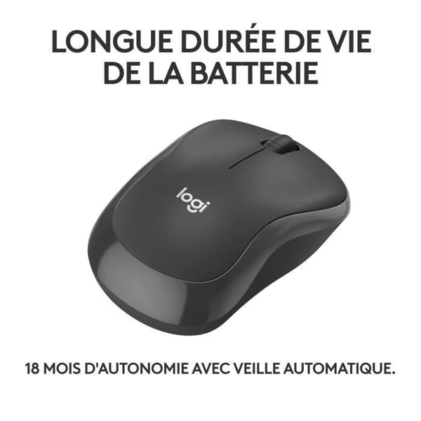 Logitech M240 Mouse Bluetooth, trådlös, kompakt, bärbar, flytande övervakning - grafit