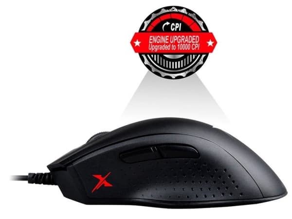 BLOODY X5 Max, Ambidextrous, USB Type-A, 10000 DPI, Svart