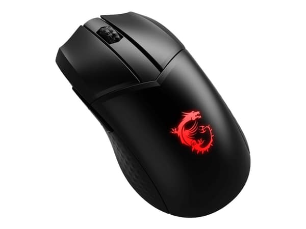 MSI CLUTCH GM41 LIGHTWEIGHT - Mus - optisk - 6 knapper - kablet, trådløs - 2.4 GHz - USB trådløs mottaker