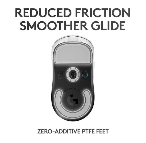 Logitech G PRO X Superlight Trådlös Gamingmus, vit