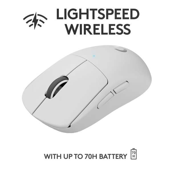 Logitech G PRO X Superlight Trådlös Gamingmus, vit