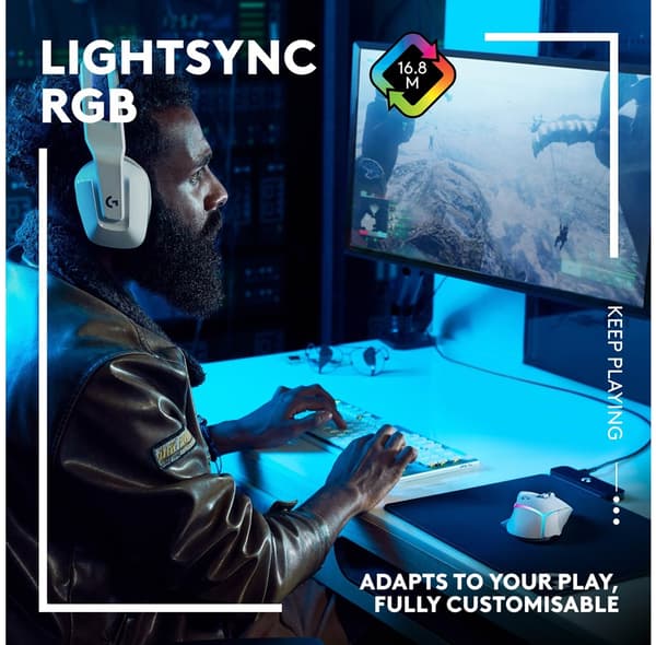 Logitech G502 X PLUS Trådløs RGB Gamingmus, hvit