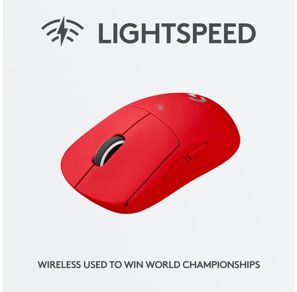 Logitech G PRO X Superlight langaton pelihiiri, punainen