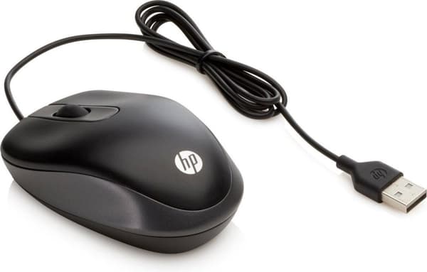 HP USB resemus mus Ambidextrous USB Type-A Optisk 1000 DPI Svart
