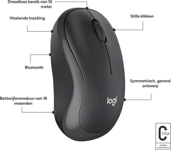 Logitech M240 Mus Ambidextrous Bluetooth (910-007119)