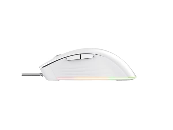 Trust GXT 924W YBAR+ - Mus - høyrehendt - optisk - 6 knapper - kablet - USB - hvit