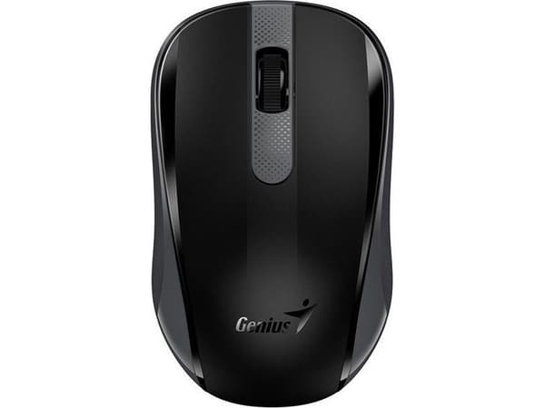 Genius Genius Mouse NX-8008S, 1200DPI, 2.4 [GHz], optisk, 3kl., trådlös USB, svart/grå, 1 st AA