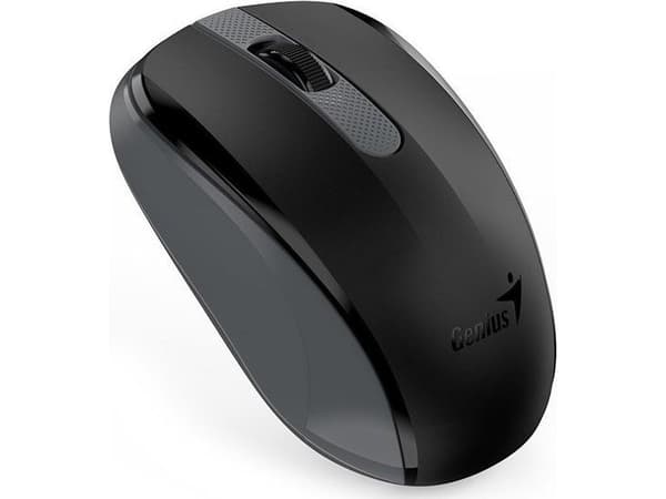 Genius Genius Mouse NX-8008S, 1200DPI, 2.4 [GHz], optisk, 3kl., trådlös USB, svart/grå, 1 st AA
