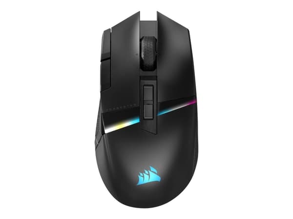 CORSAIR Gaming Darkstar - Mus - optisk - 15 knappar - trådlös - Bluetooth, 2.4 GHz - USB Slipstream trådlös mottagare Svart