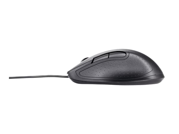 DELTACO - Mus - silent, 600-1600 dpi - 5 knappar - kabelansluten - USB - svart - hängande låda